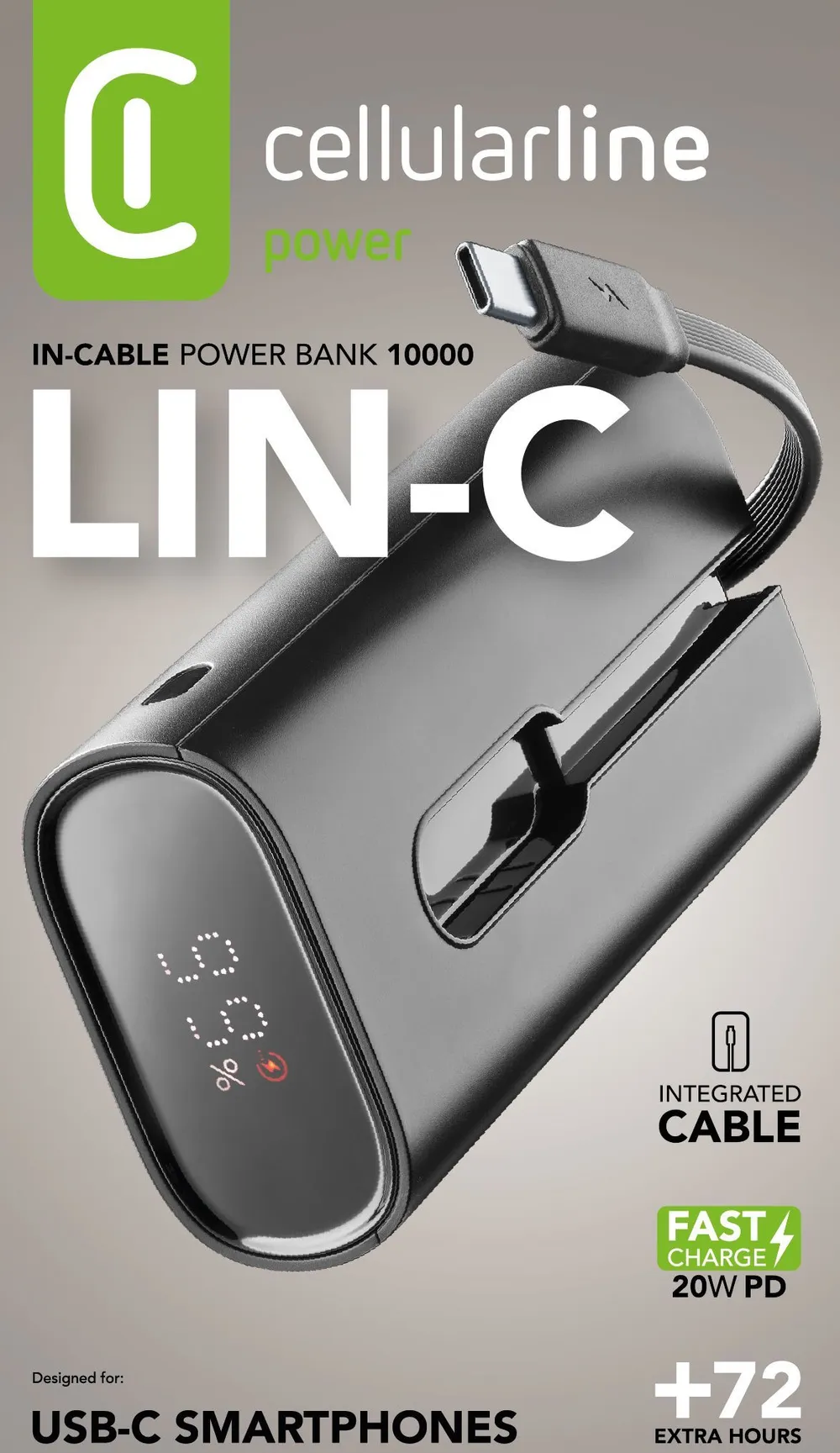 Power Bank LIN-C 10000 Black (60922)