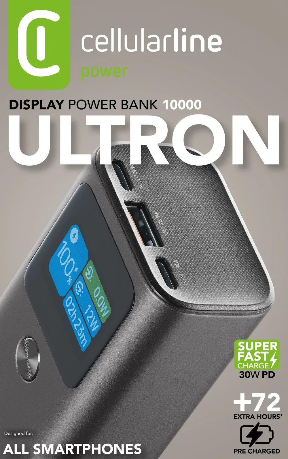 Power Bank Ultron 10000 Gray (60982)