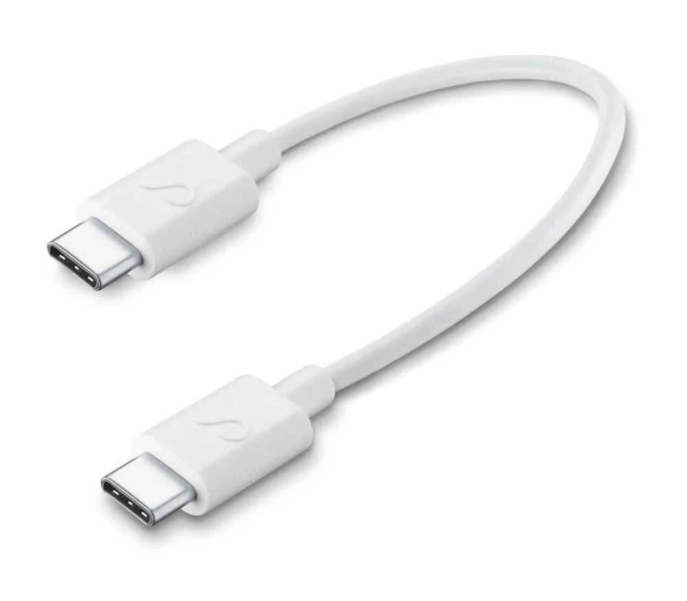 Power Data Cable 15 cm USB-C/ USB-C White