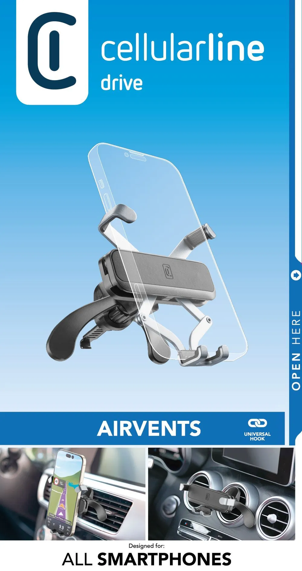 Slide Fit - Universal In-Car Holder Black (60099) Handy-Autohalterung