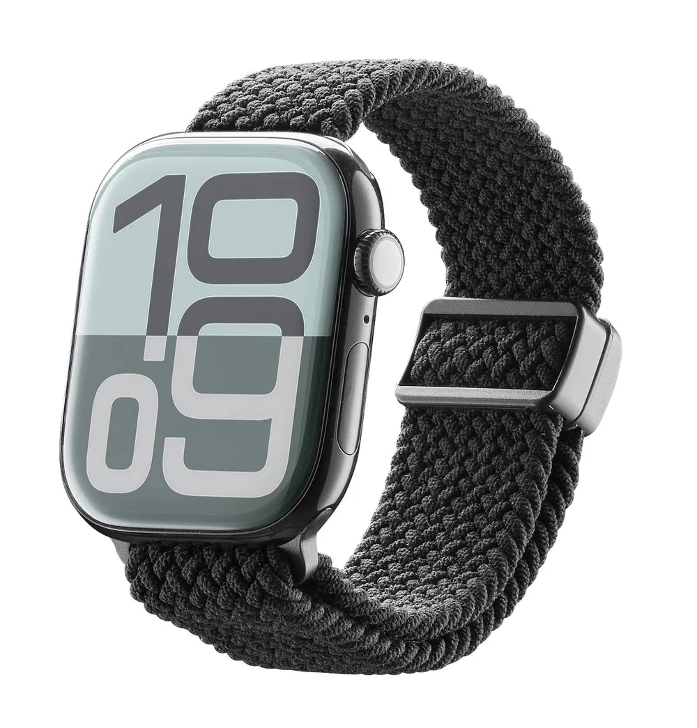 Soft Band für Apple Watch (Serie 1/ 2/ 3) 44/ 45/ 46/ 49mm Nylon Black
