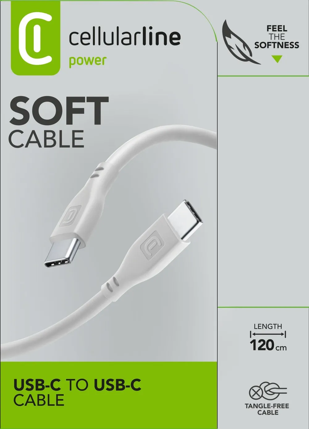 Soft Data Cable USB Typ-C/ Typ-C 1,2m Gray (60296)