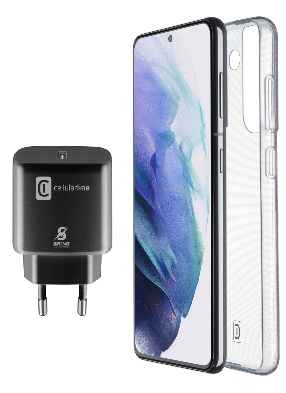 STARTER KIT aus Backcover und Ladegerät USB-C 25W für Samsung Galaxy S22