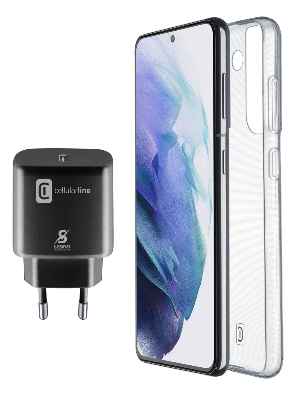 STARTER KIT aus Backcover und Ladegerät USB-C 25W für Samsung Galaxy S22+