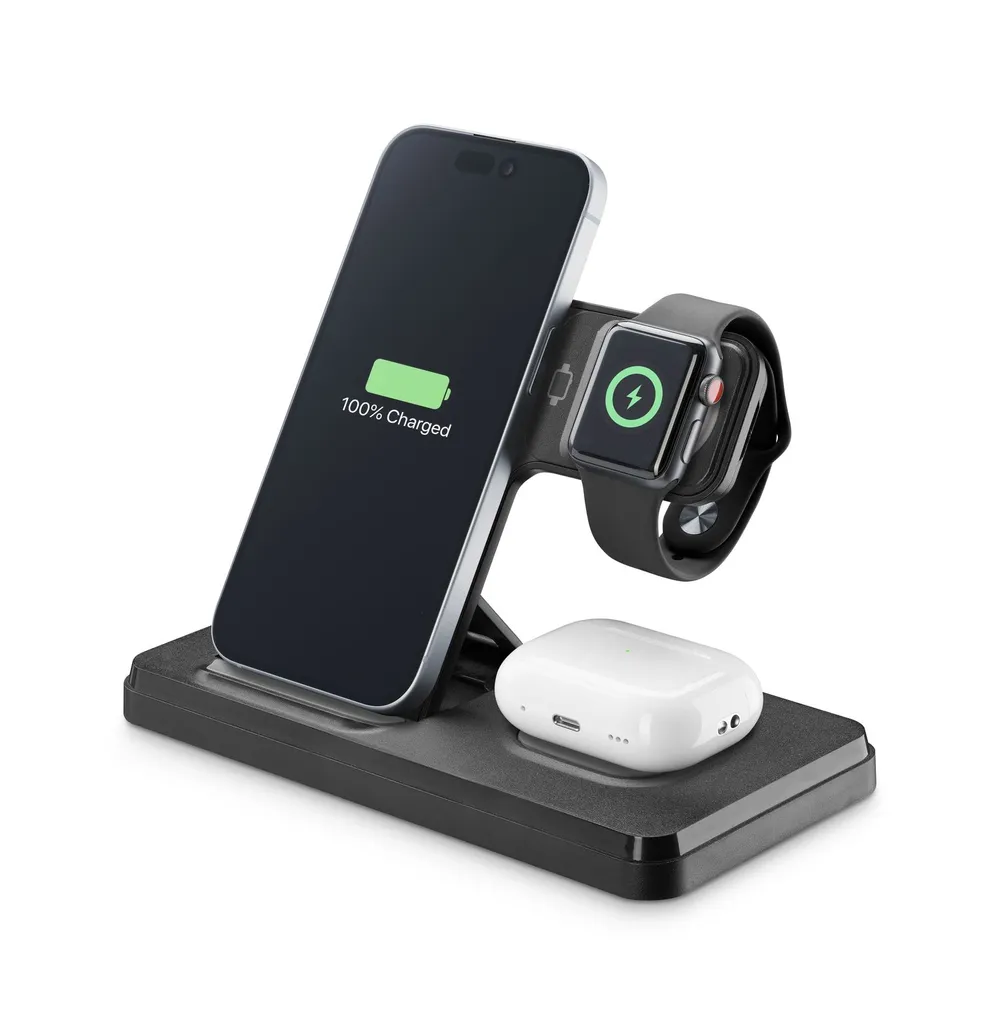 Triple Wireles Charger 3in1 Black (61043)
