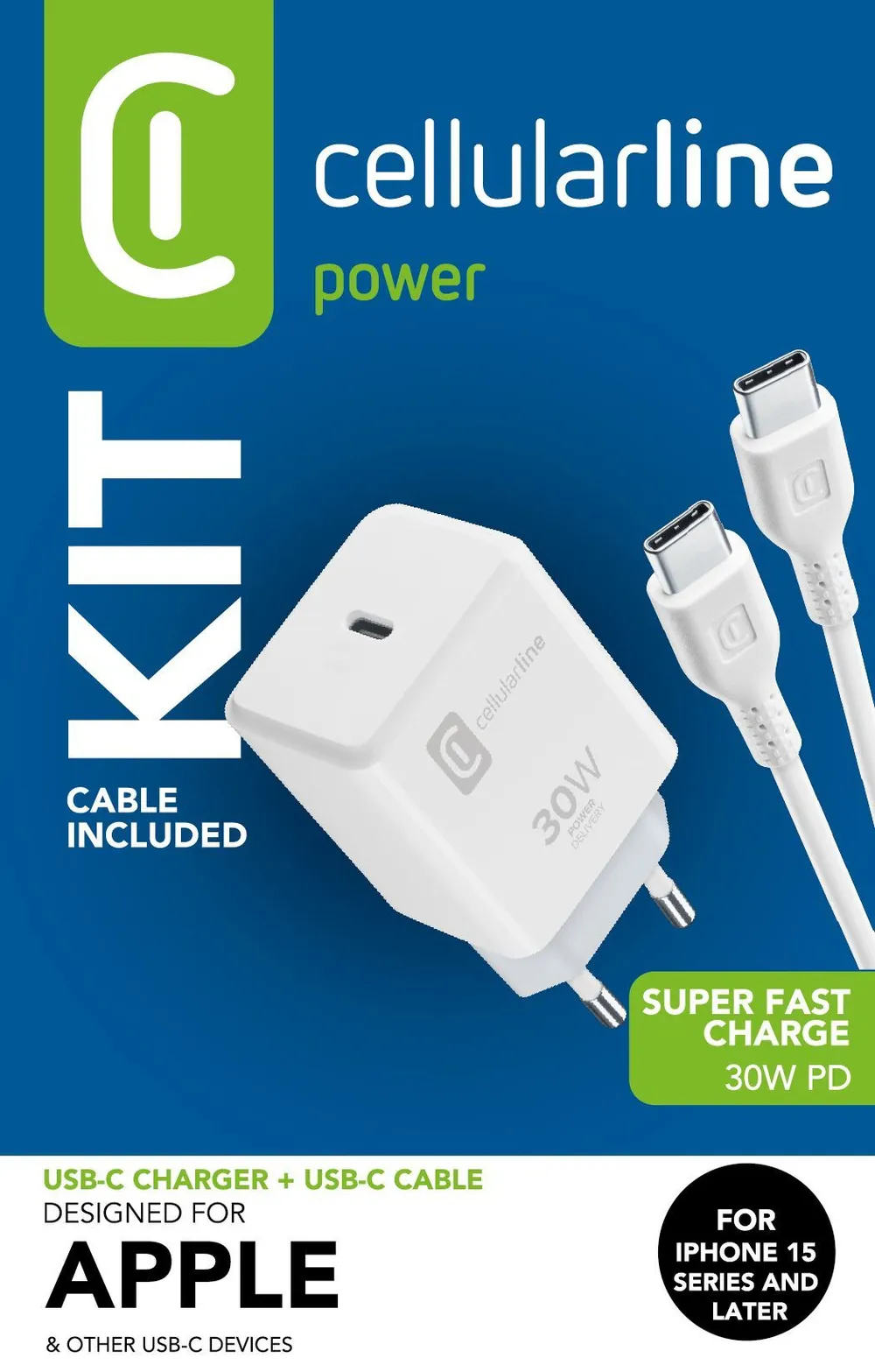 USB-C Charger Kit für Apple 30W PD White (60634)