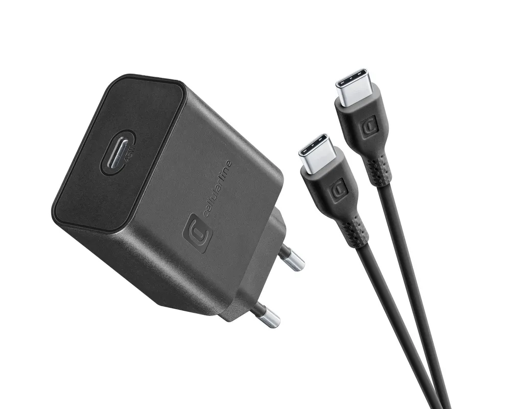 USB-C Super Fast Charger Kit für Samsung 45W, 1m, Black (60044) Ladegerät mit USB-C Kabel