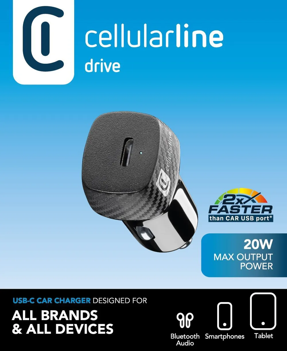 USB Car Charger 20W Black (60633)