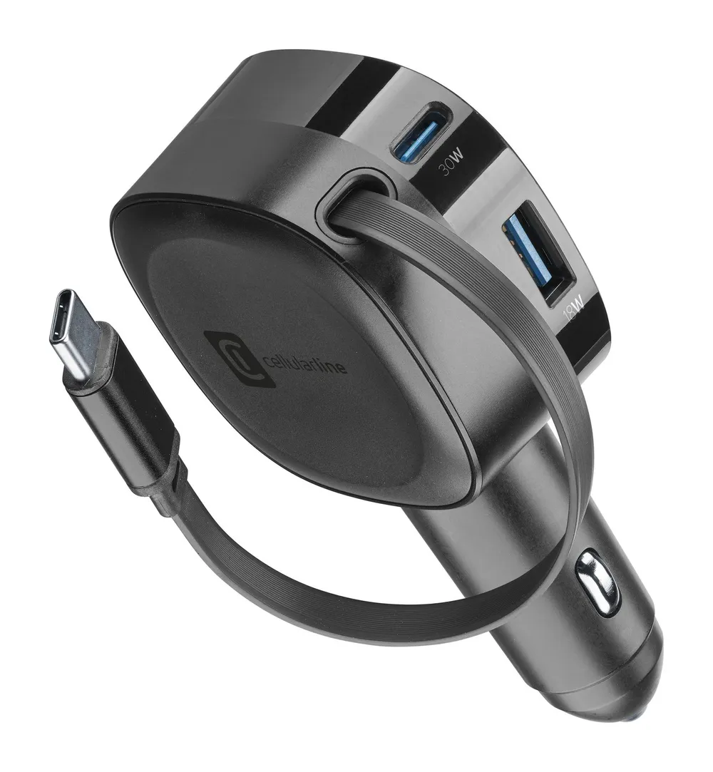 USB Car Charger Roller 60W Black (61286) Autoladegerät