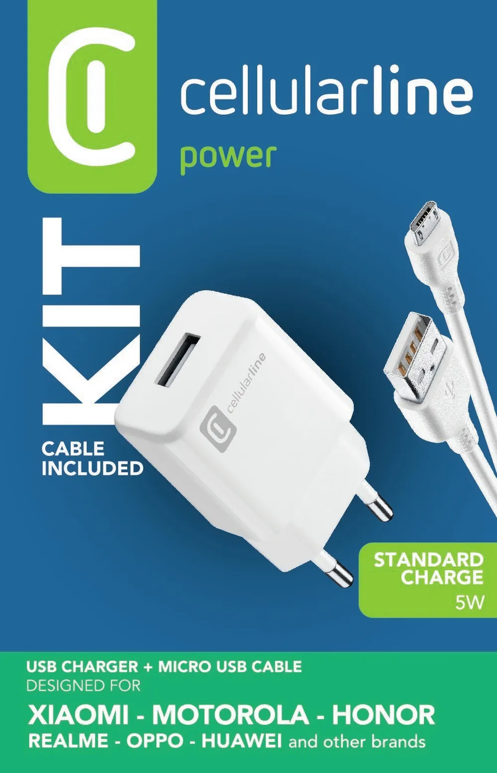 USB-Netzteil mit Kabel schwarz (60053)