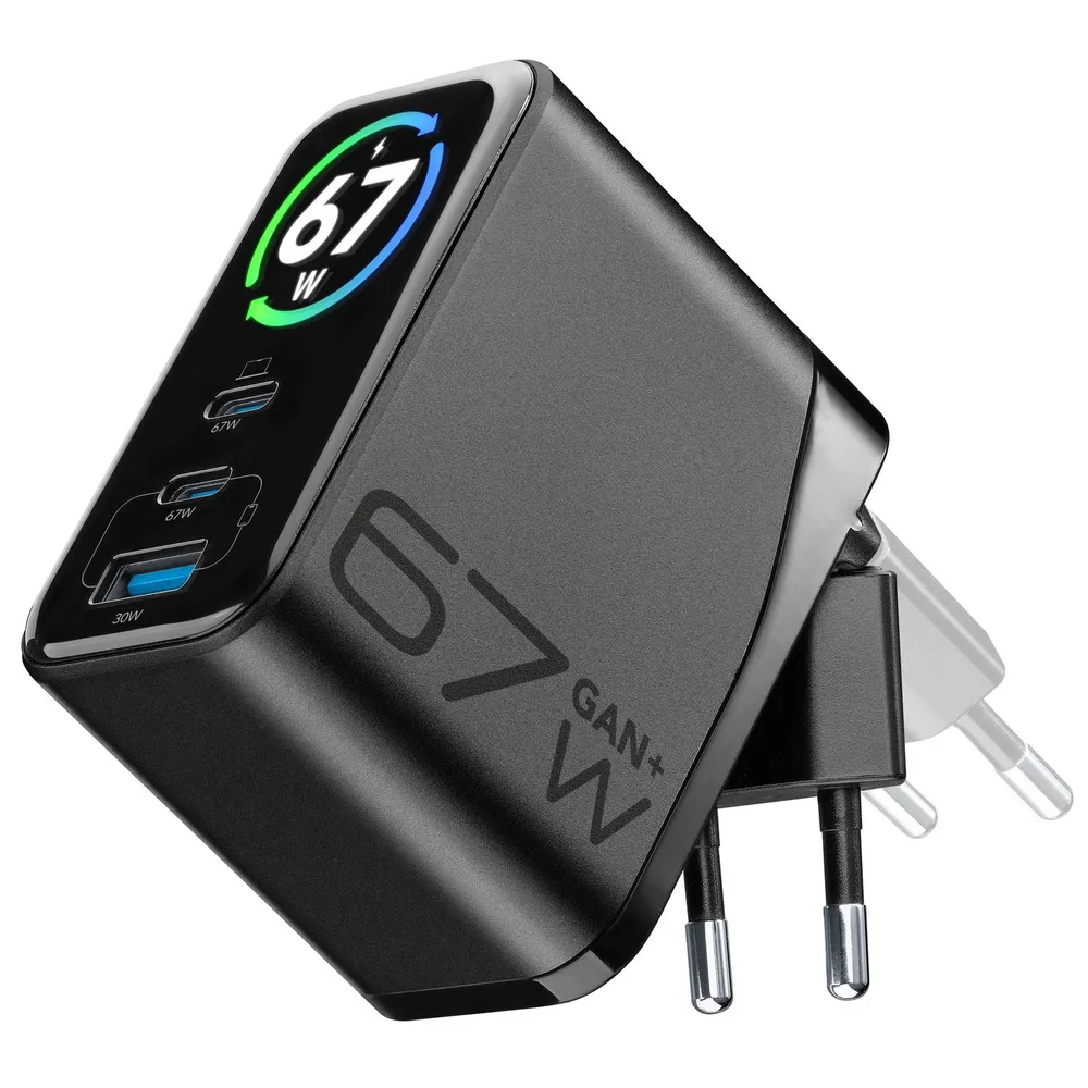 USB Typ-C 67W TFT Charger Black (61408)