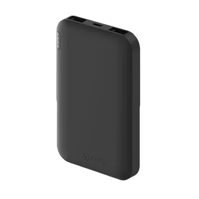 Celly Powerbank 5000mAh 5A 2,4V 2x USB Schwarz