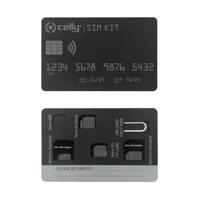 Celly Sim Kit Adapter Schwarz