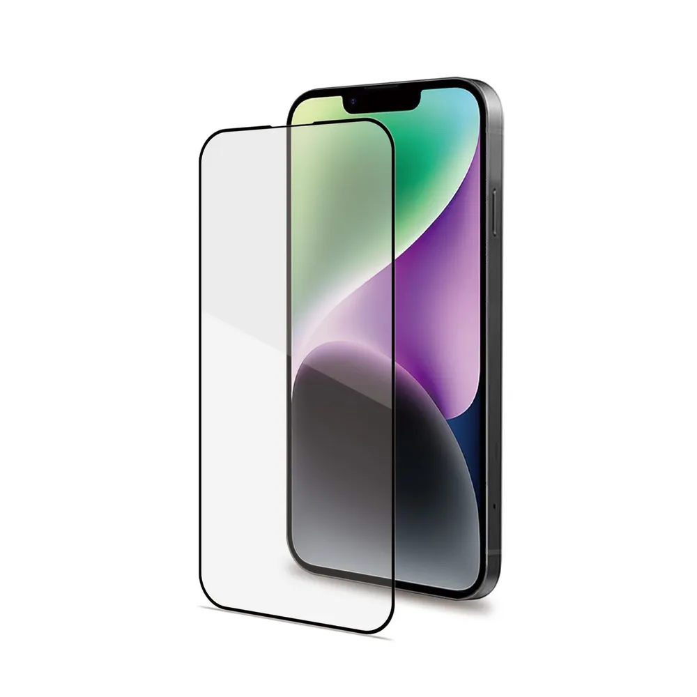 Display-Schutzfolie Celly Fullglass für Apple iPhone 15, Gehärtetes Glas 9H, Schwarz