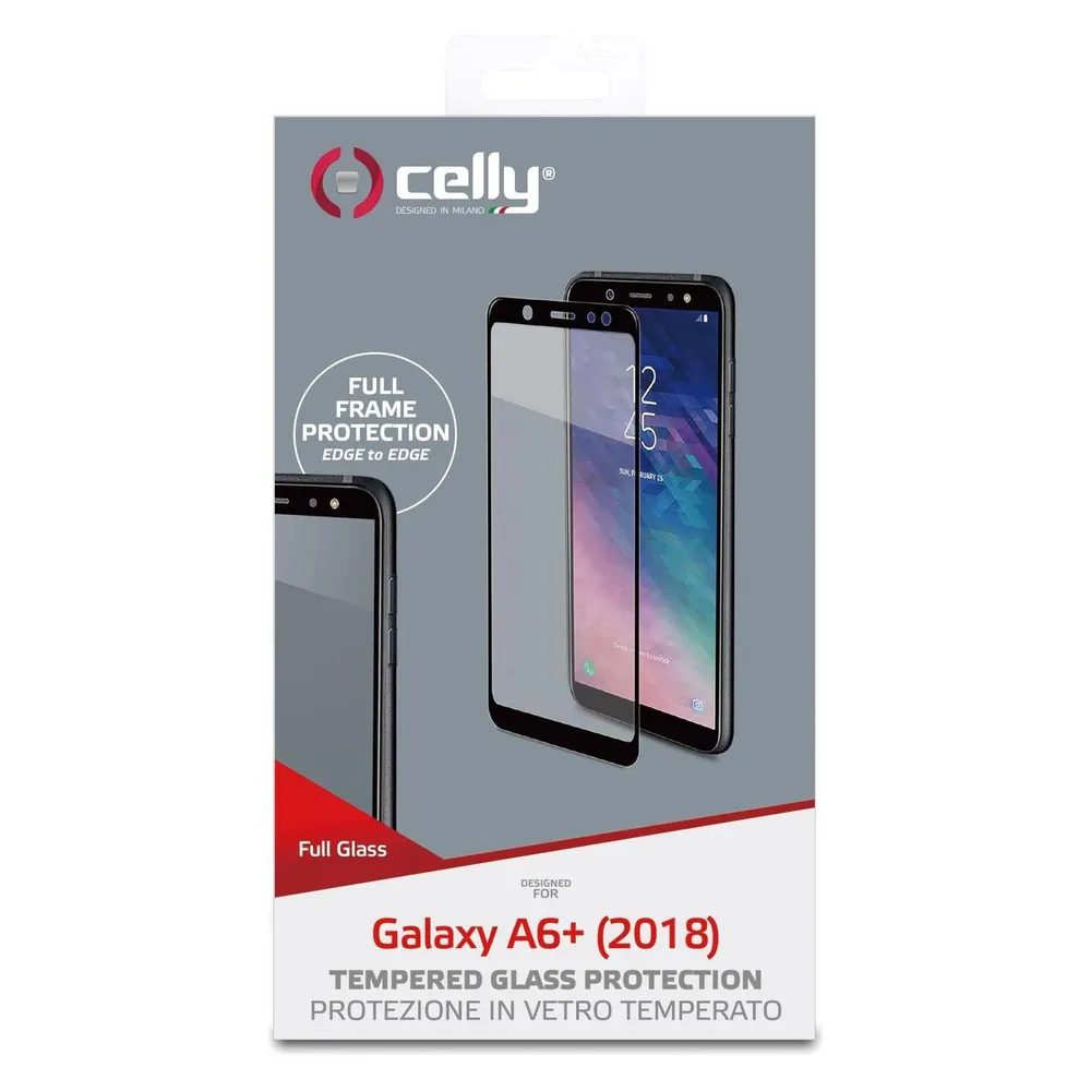 Celly Full Glass Samsung transparente Displayschutzfolie 1 Stück (Samsung Galaxy J6 (2018))