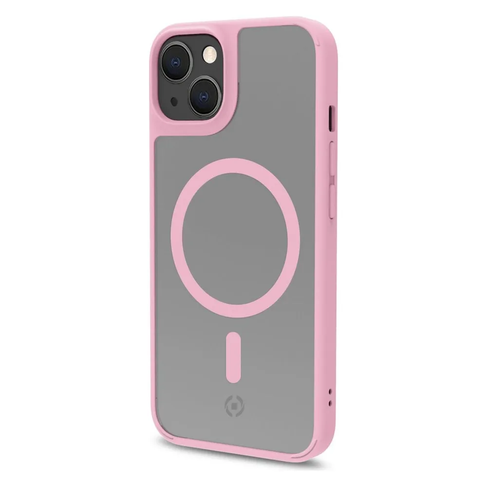 Celly Magmatt Handytasche 17 cm (6.7') Hülle Rosa, Transparent (Apple iPhone 14 Plus)