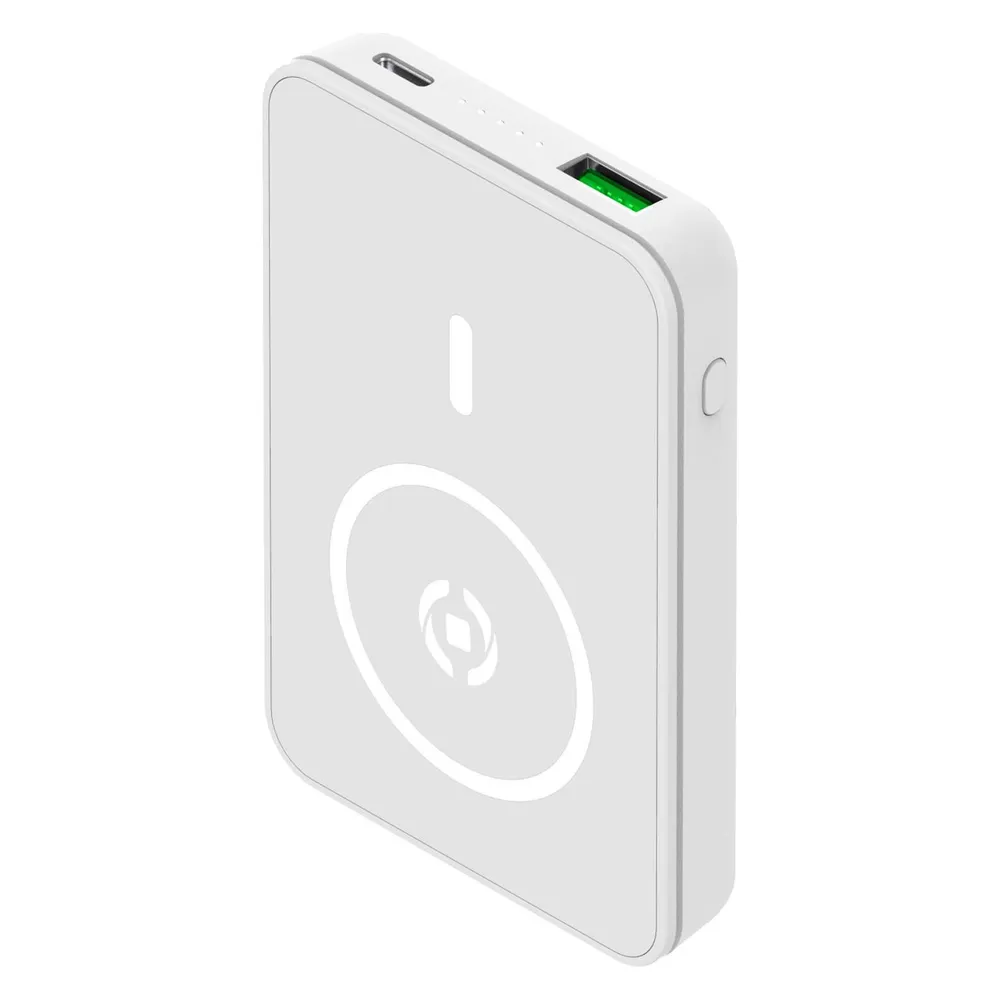Celly MAGPB5000 Tragbarer Akku 5000 mAh Kabellose Ladung Weiss
