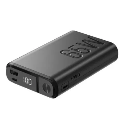 Powerbank Celly PB20000WH Negro 20000mAh 2x USB-C Schnellladung LED-Anzeige