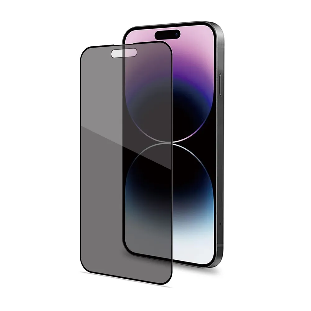 Privacy-Bildschirmschutz Celly für iPhone 15 Pro Max, Gehärtetes Glas, Schwarz