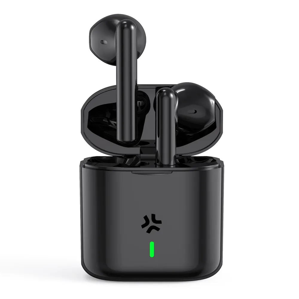 Kopfhörer Celly Pulsesound kabellos Bluetooth für Anrufe und Musik, Touch-Steuerung, schwarz