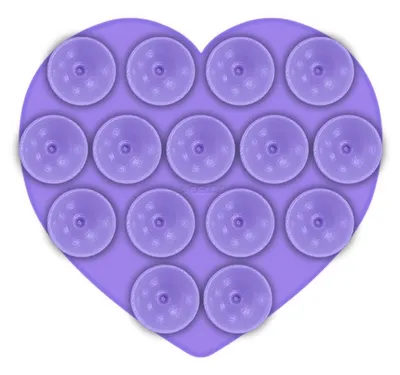 Saugglas-Halterung Celly FIXHEART Violett Silikon Universal