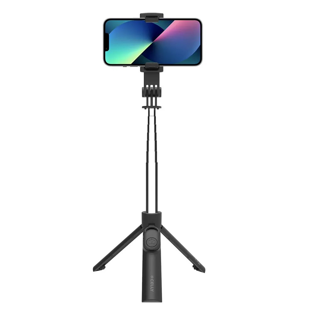 Selfie Stick Celly CLICKSFSTICKBK Bluetooth Schwarz Tripod bis 7" 170cm