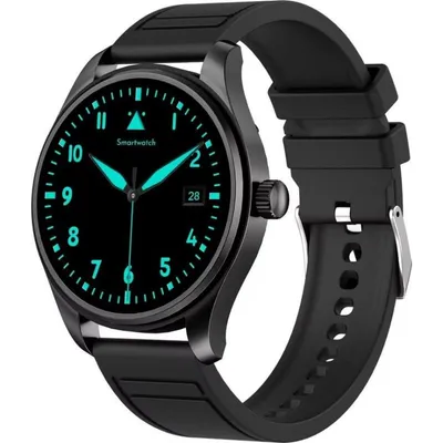 Celly TRAINERROUND3BK Bluetooth 1,32" AMOLED Schwarz Smartwatch 6 Tage