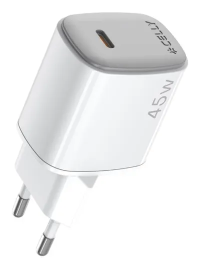 USB-C-Ladegerät 45W Celly UPTC1USBC45WWH Innen Weiß