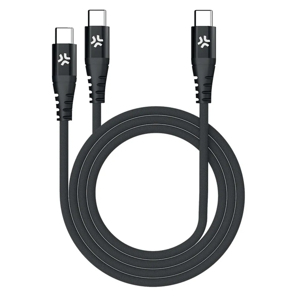 Celly USB-C Hub mit 2 USB-C Ports Schwarz