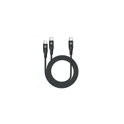 Celly USB-C Hub mit 2 USB-C Ports Schwarz