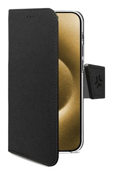 Handyhülle Celly WALLYMAG Klapphülle Kunstleder Schwarz MagSafe für iPhone 17 Air