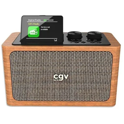 Radio CGV BeBop DAB+ Stereo Bluetooth 2x10W USB MicroSD Holz