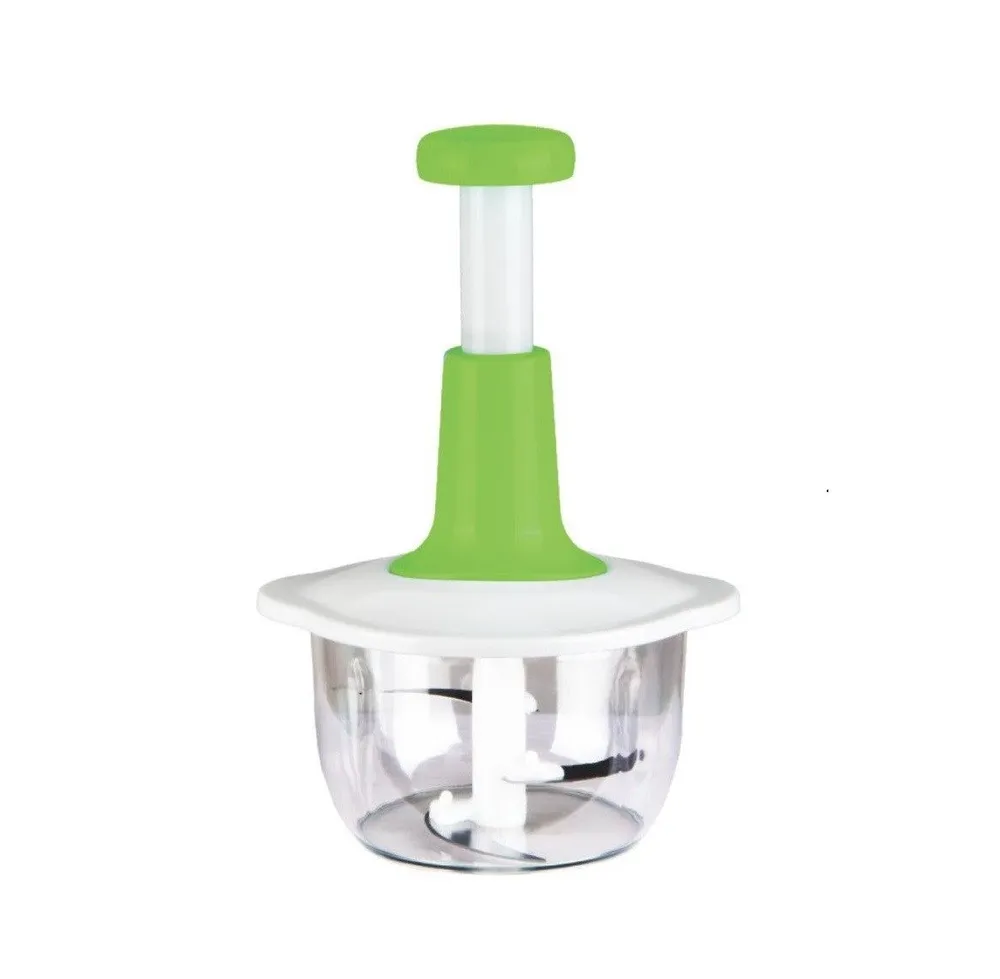 Cheffinger Zerkleinerer Manueller Multischneider & Zerkleinerer - 2000 ml, Weiß/Grün