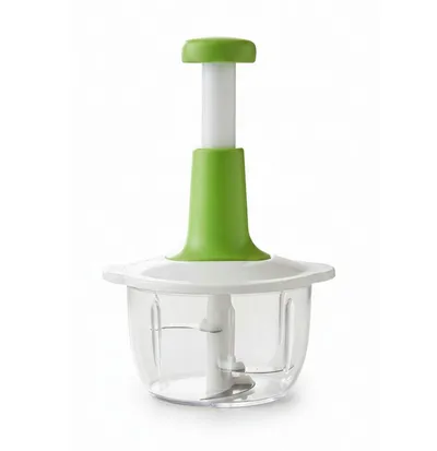 Cheffinger Zerkleinerer Manueller Multischneider & Zerkleinerer - 1000 ml, Weiß-Grün
