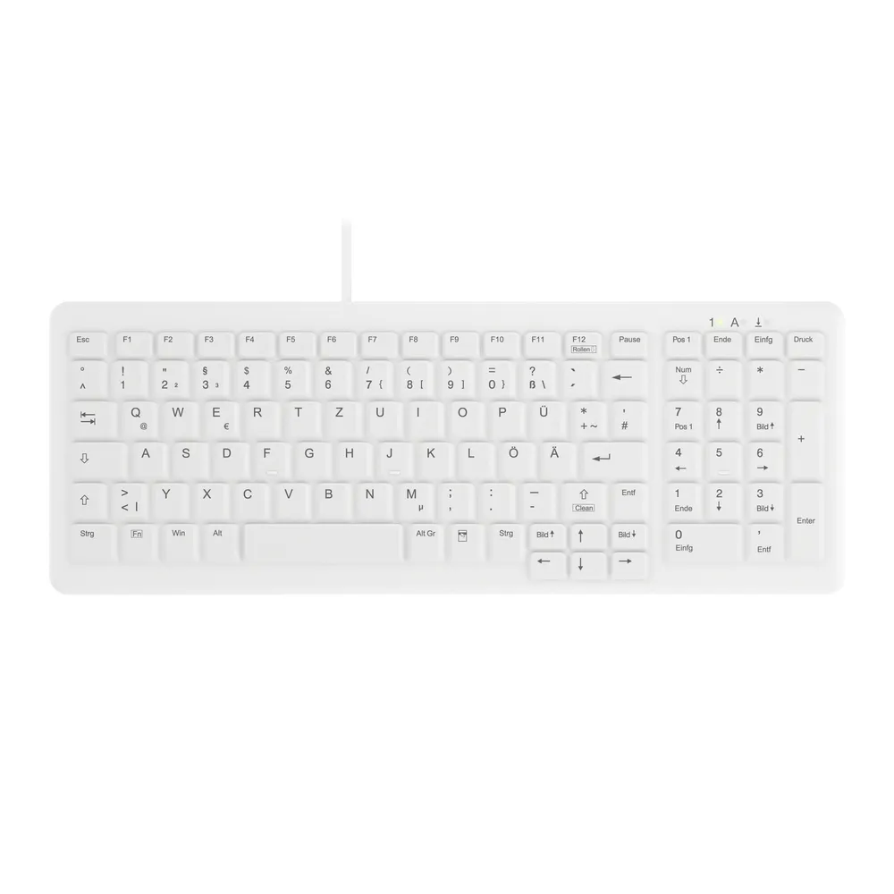 Tastatur CHERRY AK-C7000 Scherenmechanik QWERTZ Deutsch Medizin Weiß Kabelgebunden