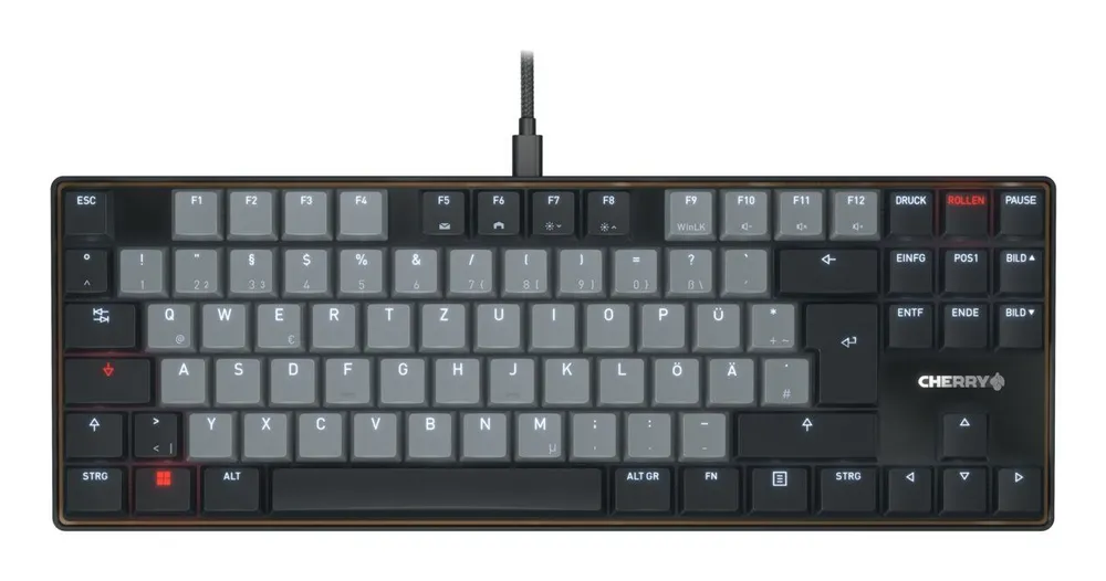 CHERRY KC 500 MX LP TKL Kabelgebundene Tastatur QWERTZ Schwarz