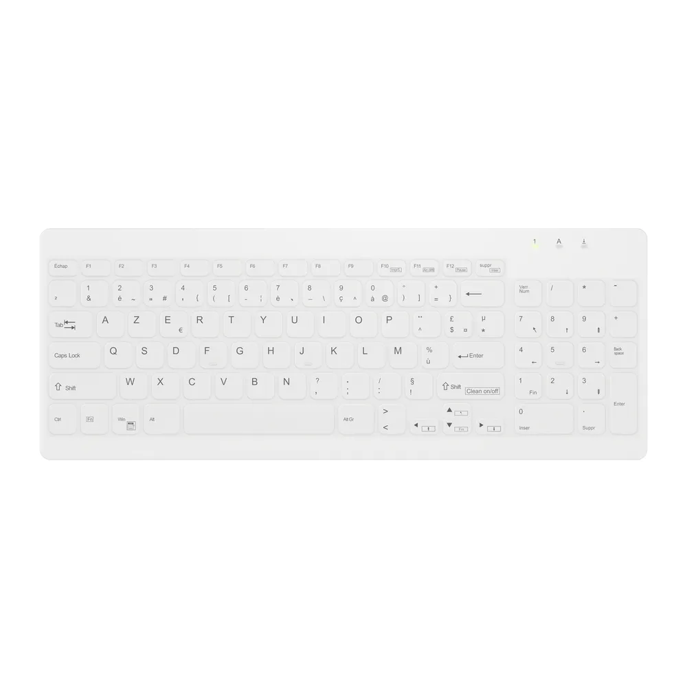 Cherry AKTIVE KEY Hygiene Compact Ultraflat Keyboard with Nu | ak-c7012f-u1-w/fr | Tastatur