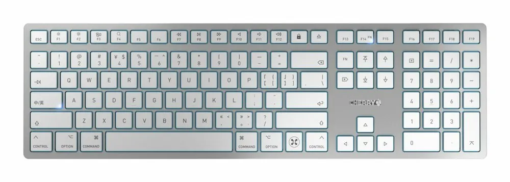 Cherry KW 9100 SLIM FOR MAC | jk-9110cn-1 | Volle Größe (100%) - Verkabelt & Kabellos