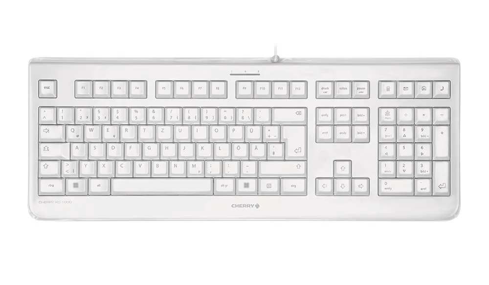 Cherry KC 1068 Corded DE-Layout grau/weiß IP68 | jk-ip1068de-0 | Tastatur