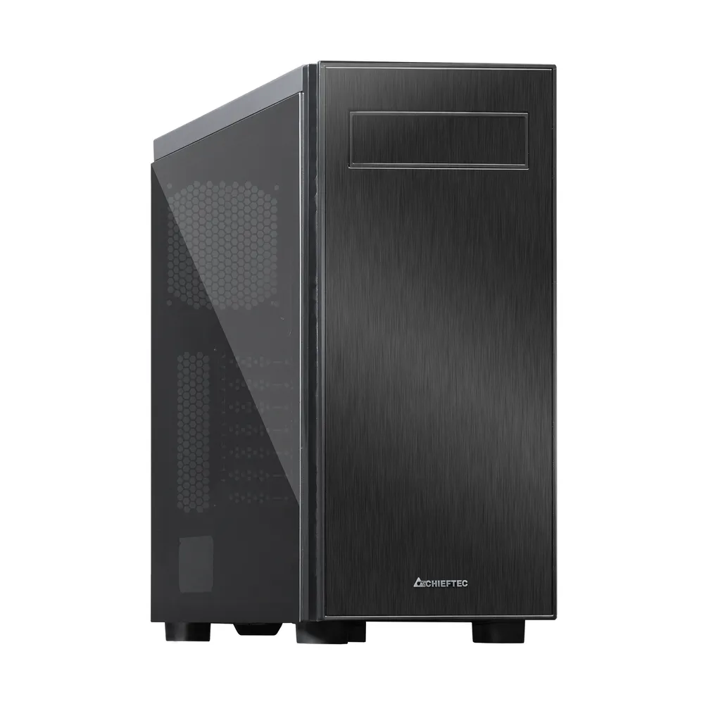 PC-Gehäuse Chieftec AL-02B-TG-OP Tower Schwarz ATX Gehärtetes Glas