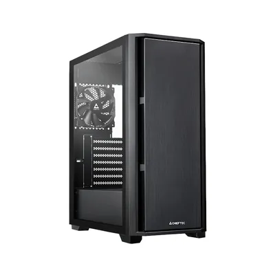 PC-Gehäuse Chieftec AS-02B-TG-OP Midi Tower Schwarz mit Gehäuseglas