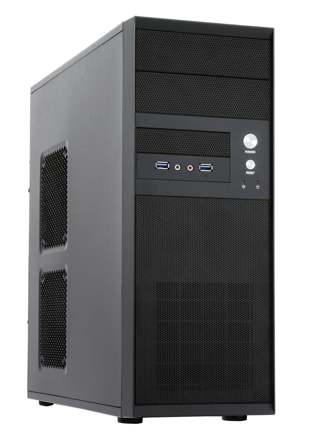 PC-Gehäuse Chieftec CQ-01B-U3-OP Midi Tower Schwarz ATX