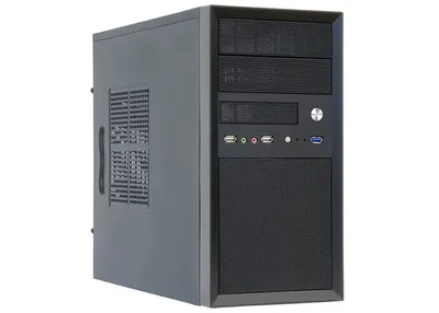 PC-Gehäuse Chieftec CT-01B-350GPB Mini Tower micro ATX mit Netzteil 350W