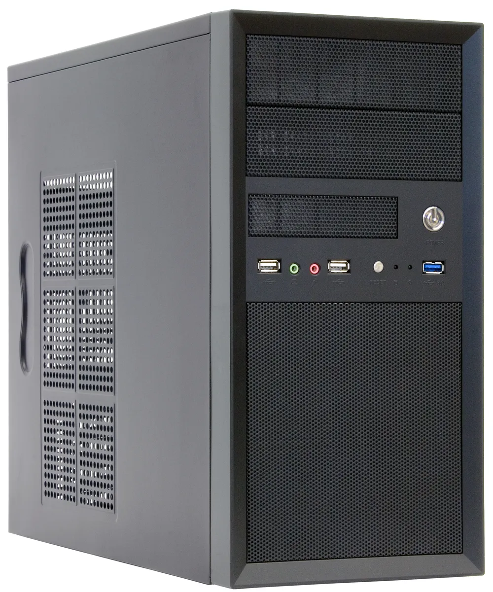 PC-Gehäuse Chieftec CT-01B-OP Mini Tower Schwarz micro ATX
