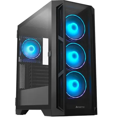 PC-Gehäuse Chieftec APEX GA-01B-TG-OP ATX Midi Tower Schwarz