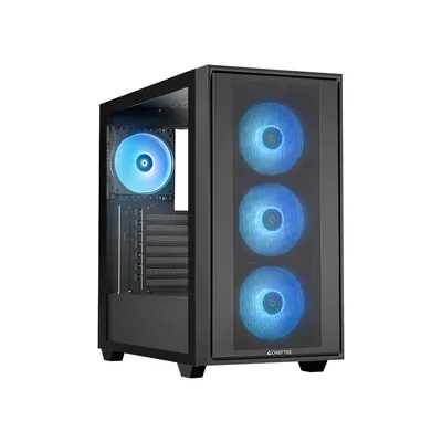 PC-Gehäuse Chieftec GS-03B-OP Midi Tower Schwarz RGB