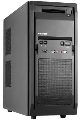 PC-Gehäuse Chieftec LF-02B-OP Midi Tower Schwarz ATX micro ATX