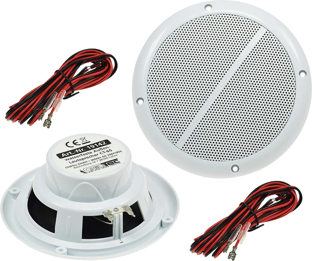 CHILITEC Einbaulautsprecher CT-65, für Außen, Wasserfest, 100 W, 2 Stück