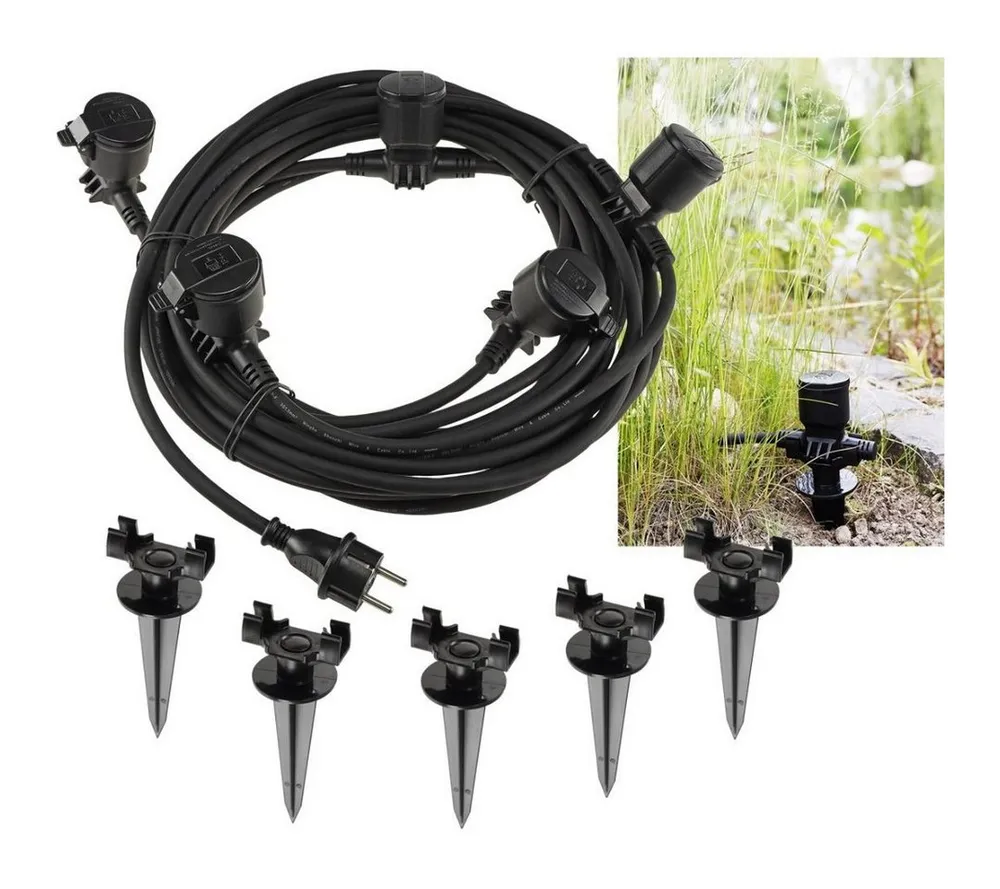 ChiliTec Gartensteckdose Gartensteckdose 5-fach