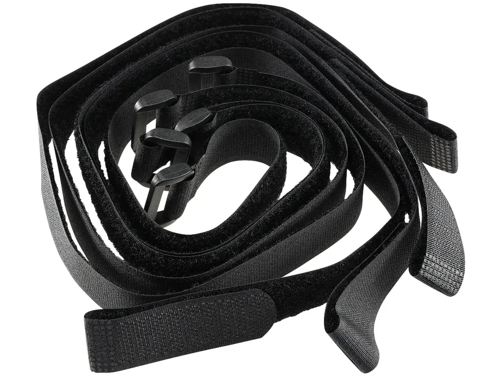 CHILITEC Klettband-Set mit Öse, 50x2 cm, schwarz, 5 Stück